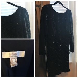 Black Sequin Cocktail Dress